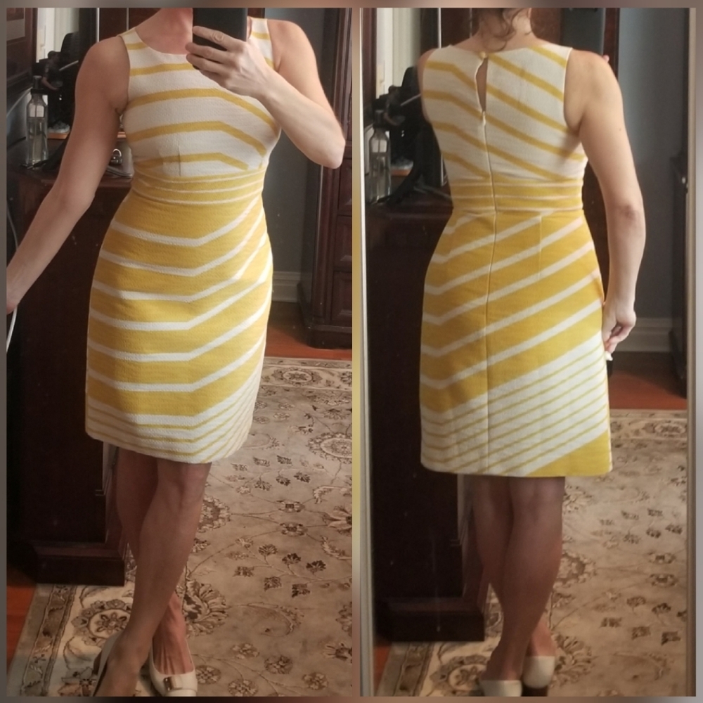 The Limited Yellow/White striped dress MINT sz2